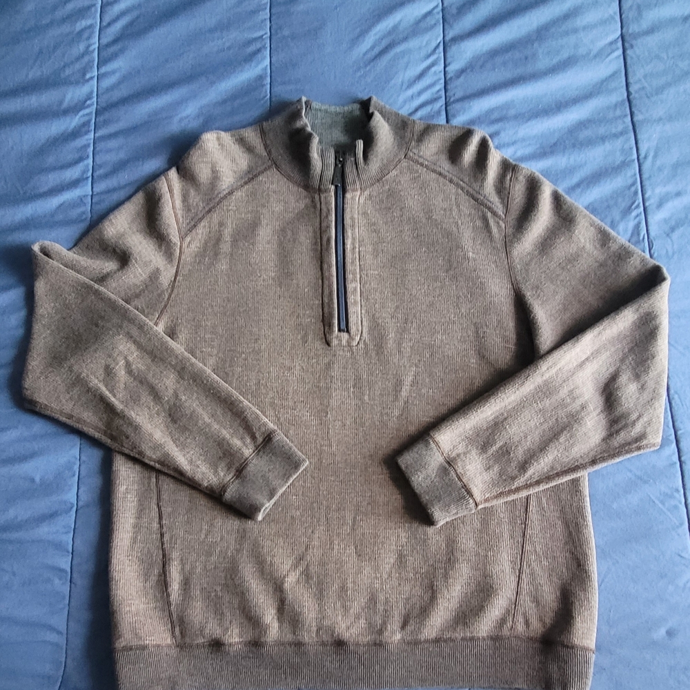 Tommy Bahama Tan Zip-Up Sweater